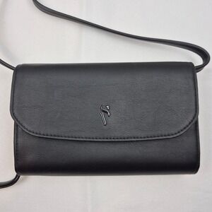 Sonoma Life + Style Black Crossbody Bag Removable Strap Clutch Wallet‎ Minmalist